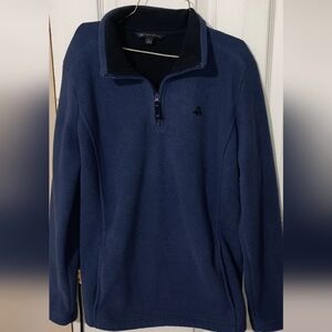 Woman's Brooks Brothers 346 Blue Fleece Quarter Zip Size L Pullover